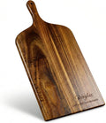 Acacia Wood Charcuterie Board with Handle, Large Cheese Serving & Entertaining Board, Premium Natural Grain Wooden Board for Appetizers, Snacks & Gift Giving