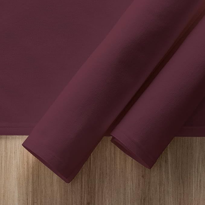 Calicot Placemats Set of 6 100% Cotton Washable Cloth Place Mats, Reusable Table Mats for Spring/Summer & Thanksgiving Christmas Decorations Kitchen Dining Party Wedding (Rouge Brown, 13" x 19")