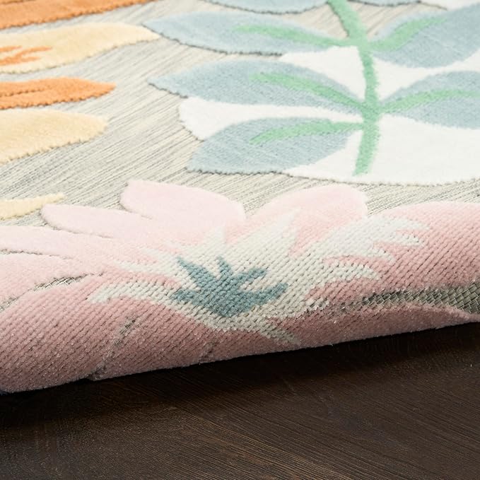 Nourison Home Suncoast Multicolor 7'10" x 9'10" Area Rug - Easy Clean, Non Shedding, Bed Room, Living Room, Dining Room, Kitchen (8' x 10')