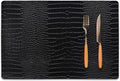 Set of 8 Faux Leather Placemats, PU Table Mats, Waterproof, Stain Resistant, Heat Resistant, Easy to Clean for Kitchen Dining Table,Conference Table