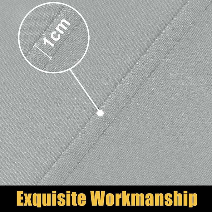 Smiry Rectangle Picnic Table Cloth, Waterproof Elastic Fitted Tablecloths for 6 Foot Tables, Washable Polyester Table Cover for Camping, Outdoor and Indoor (Light Grey, 30"x72")