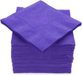 100 Pack Purple Beverage Napkins, Big Party Pack, 2 Ply, Ideal for Wedding, Party, Birthday, Dinner, Lunch, Cocktails. (5” x 5”) by Amcrate