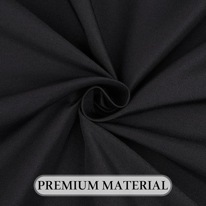8 Pack Black Square Tablecloth 60x60 Washable Polyester Table Cloth for Square or Round Tables, Wrinkle Resistant Fabric Decorative Covers for Dining Party Banquet Buffet and Wedding