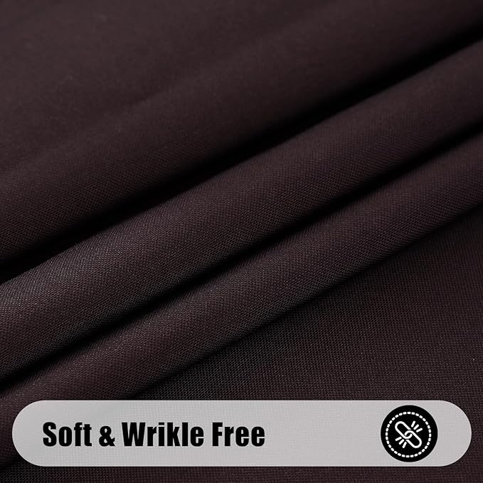 Smiry Rectangle Table Cloth, Waterproof Anti-Scratch Polyester Tablecloth, Decorative Washable Fabric Table Cover for Dining, Buffet, Parties and Outdoor, 54x108, Coffee