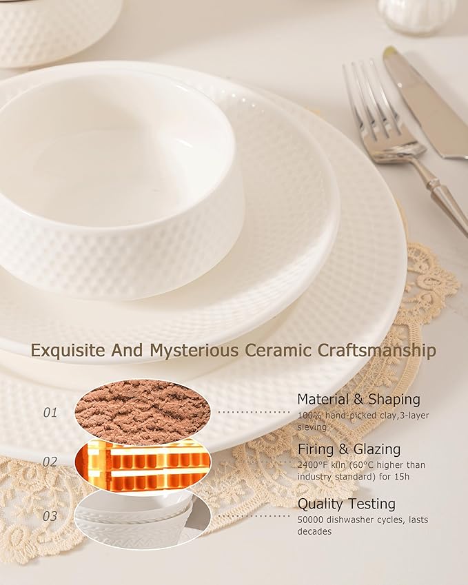 Dinnerware sets plates and bowls sets modern plates,Ceramic Dinnerware Sets,12 Pieces Porcelain Lightweight Plates,Scratch Resistant Dish Set (style - 11, 4 - Set (12pcs))