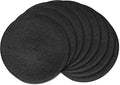 AHHFSMEI Round Braided Placemats 15 Inch Round Table Mats for Dining Tables Natural Woven Heat Resistant Place mats Set of 8 (Black,8)