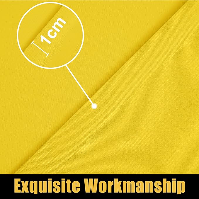 Smiry Rectangle Picnic Table Cloth, Waterproof Elastic Fitted Tablecloths for 5 Foot Tables, Washable Polyester Table Cover for Camping, Indoor and Outdoor (Yellow, 30"x60")