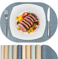 Oval Placemats for Dining Table Set of 4, Washable Leather Table Mats, Waterproof Heat-Resistant Non-Slip Kitchen Placemats, Simple Style Oval Design