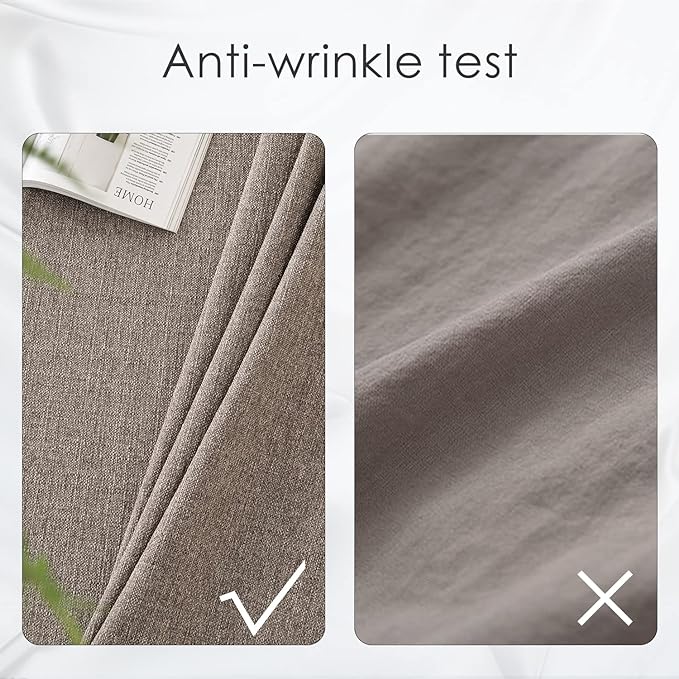 BALCONY & FALCON Rectangle Tablecloth Washable Wrinkle Resistant and Water Proof Table Cloth Decorative Linen Fabric Tablecloths for Dining Parties Kitchen Wedding and Outdoor Use (Taupe Gray, 57x85)