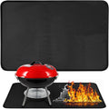 Grill Mats for Outdoor Grill Table Mat, Heat Resistant Mats for Countertop and Grill Table, Portable Charcoal and Propane Gas Grill, Pizza Oven Compatible with Blackstone, Ninja 24x36x0.02in, Black