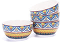 Bico Havana Cereal Bowls Set of 4, 26 oz Deep Ceramic Soup Bowls for Cereal, Salad, Noodles, Kitchen, Microwave and Dishwasher Safe, Gift for Housewarming and Thanksgiving