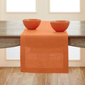Solino Home Linen Pumpkin Table Runner 132 Inches Long - 100% Pure Linen Extra Long Table Runner 14 x 132 Inch - Classic Hemstitch
