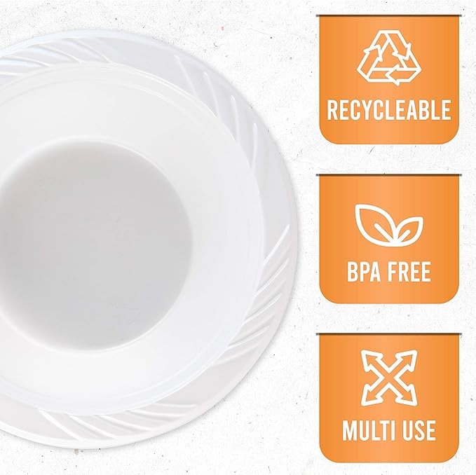 800 Count Disposable 12 ounce White Plastic Soup Bowls