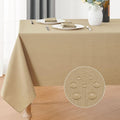 Faux Linen Rectangle Tablecloth Waterproof 60x120 inch Table Cloth Stain and Wrinkle Resistant Washable, Decorative Fabric Table Cover for Dining, Kitchen, Wedding and Parties, Coffee