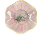 Jewelry Dish Tray - Ceramic Trinket Tray for Rings, Keys, Earrings | Decorative Key Bowl for Women, Gift for Friends, Sisters, Daughter, Mother, Lotus leaf shap, Jewelry Trays (Pink)