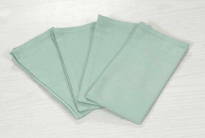 ACCENTHOME Accent Home 100% Cotton Napkins, Delicate Cloth Napkins for Dinners, Parties and Weddings，18 x 18 Inch Set of 12 - Teal