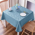 Smiry Square Table Cloth, Waterproof Heavy Duty Vinyl Tablecloths, Wipeable Washable Table Cover for Kitchen and Dining Room (Stone Blue, 54" X 54")