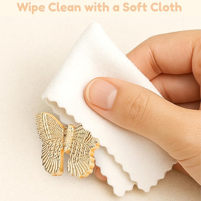 CLEENTABLE 12 Pcs Napkin Rings Set - Decorative Metal Butterfly Bling Napkin Rings Guest Napkin Buckle for Wedding, Party, Gathering, Dinner, Table, Banquet, Decoration, Gifting (Gold)
