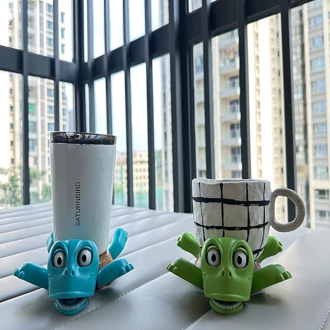 XYG® 2 PCs Turtle Coaster, 3D Printed Funny Tea Coasters with Funny Expression, Turtle Cup Holder, Insulated Drink Mat Wine Coffee Glasses Home Decor & Kitchen Accessories, Gag Gift for Tortoise Lover