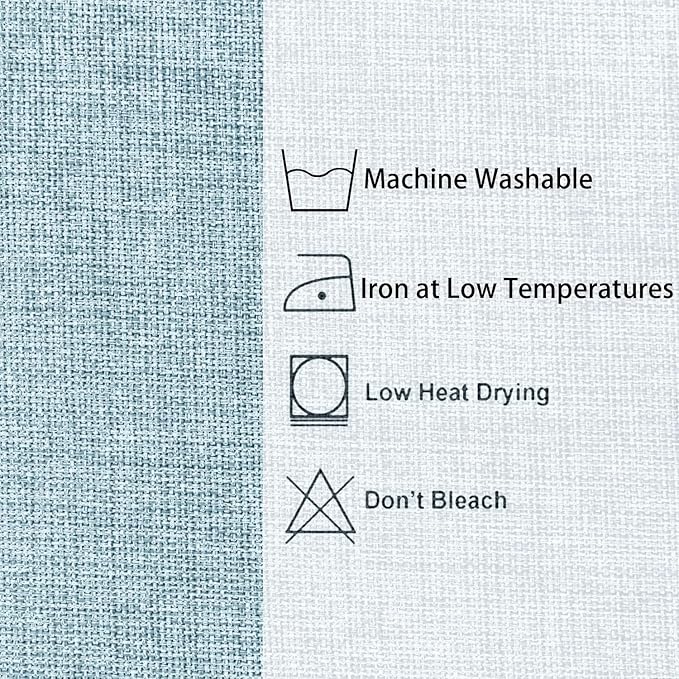 Hiasan 2 Pack Faux Linen Square Tablecloth - Wrinkle and Stain Resistant Washable Table Cloth for Kitchen Dining Room Holiday Table Cover for Party Dinner, Lux Slate Blue, 70 x 70 Inch