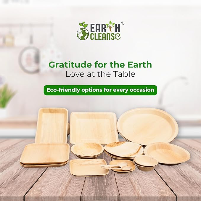 Compostable Palm Leaf Plates 12 Inch Round (50 Pack) | Disposable Biodegradable Plates Like Bamboo & Wooden | Microwave & Oven Safe | Eco-Friendly Dinnerware for Parties & Events