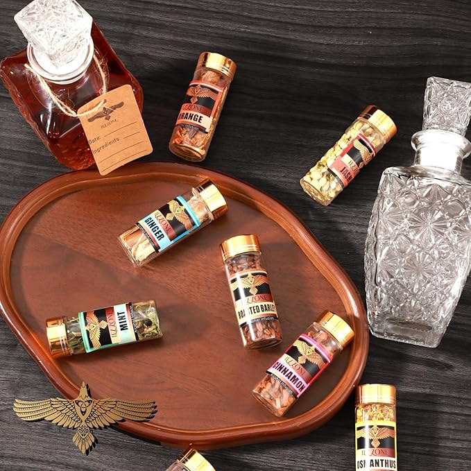 Alcohol Infusion Kit for Infusing Whiskey, Gin, Rum, Tequila, Vodka, Make Your Own Flavored Spirits with Natural Ingredients - Primium Anniversary|Valentine's Day|Birthday Gift for Men, Dad, Husband