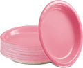 Disposable Paper Plates Pink, 7 Inch Paper Dessert Plates, Strong and Sturdy Disposable Plate for Party, Dinner, Holiday, Picnic, or Travel Party Plate, Pack of 50