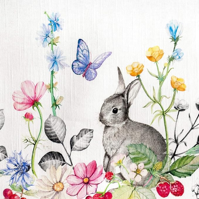 Maison d' Hermine Table Cloth Square Table 100% Cotton 54 x 54 Inches Tablecloth Reusable Decorative for Dining Room Farmhouse Home Valentines Day Decorations Spring Summer - Printemps