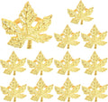 CLEENTABLE Elegant Handcrafted Leaf Napkin Rings - Set of 12 Premium Aluminum Holders for Dinner Parties, Weddings, Special Occasions & Everyday Dining (Gold)