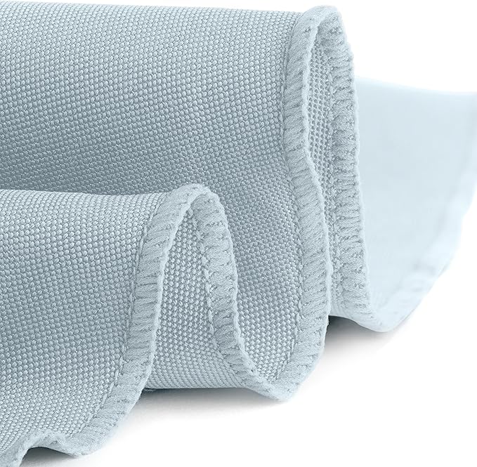 Gee Di Moda Round Tablecloth - 108 Inch Baby Blue Round Table Cloth for 48 to 72 Inch Round Tables - Heavy Duty Washable Fabric - for Buffet Table, Holiday Party, Dinner, Wedding & Baby Shower