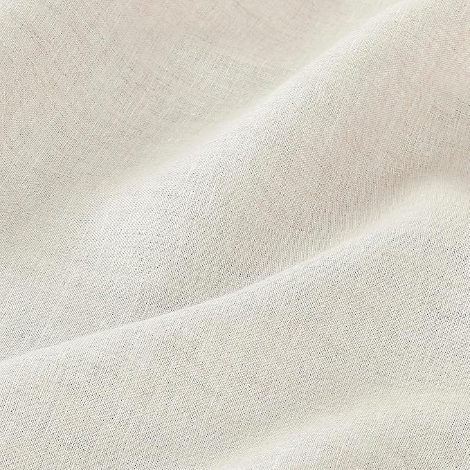 D'Moksha Homes Linen Tablecloth 60 x 120 Inch - 100% Pure Linen Light Natural Table Cloth for Rectangle Tables - Machine Washable Cloth Tablecloth for Valentines, Spring, Easter