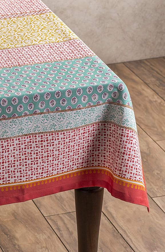Maison d' Hermine Table Cloth Rectangle Table 100% Cotton 60 x 90 Inches Tablecloth Reusable Decorative for Dining Room Farmhouse Home Valentines Day Decorations Spring Summer - Provence