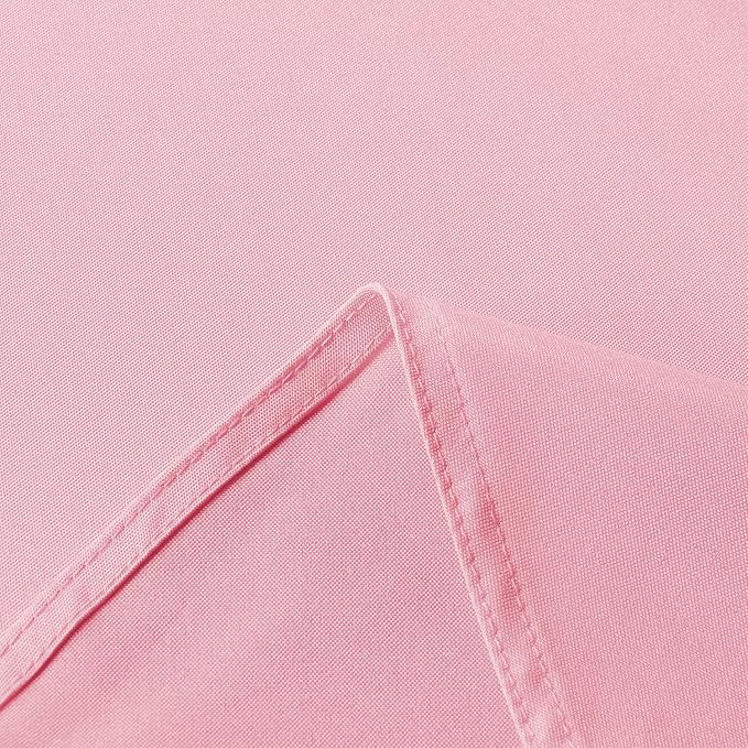 sancua Rectangle Tablecloth - 60 x 60 Inch - Stain and Wrinkle Resistant Washable Polyester Table Cloth, Decorative Fabric Table Cover for Dining Tables, Buffet Parties and Camping, Pink