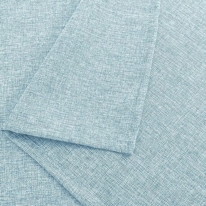 Hiasan 2 Pack Faux Linen Square Tablecloth - Wrinkle and Stain Resistant Washable Table Cloth for Kitchen Dining Room Holiday Table Cover for Party Dinner, Lux Slate Blue, 60 x 60 Inch