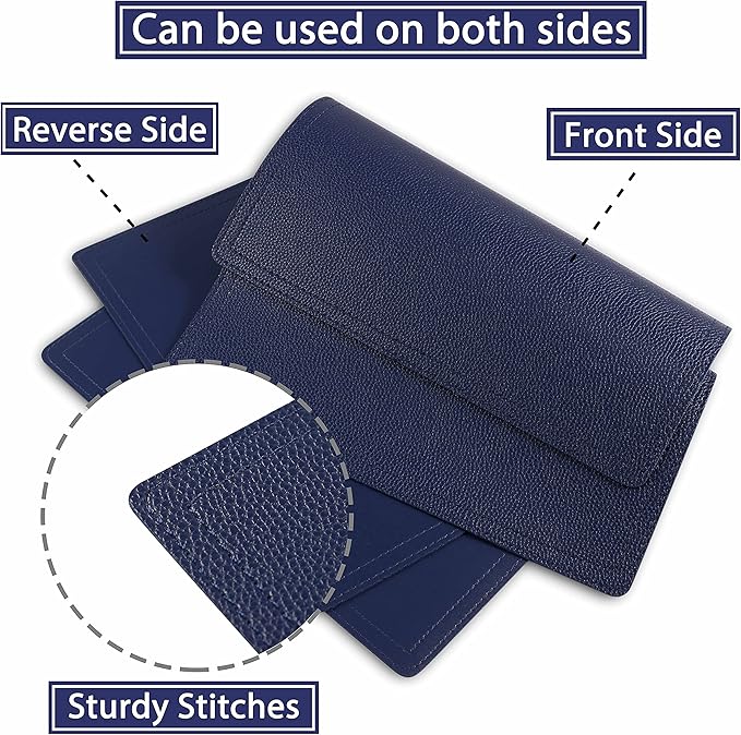 Set of 6 Faux Leather Placemats, PU Table Mats, Waterproof, Stain Resistant, Heat Resistant, Non-Slip Easy to Clean for Kitchen Dining Table,Conference Table