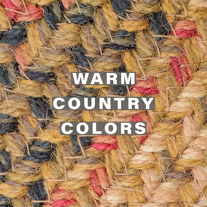 Homespice Russet Jute Braided Trivets for Table, Warm Country Decor, Set of 3, Multicolor 8" Round Heat Resistant Mats - Rich Colors, Easy to Clean, Durable and Protects Furniture