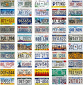 Vintage License Plate Wall Decor Set (Decorative Use Only), 50 US State Metal Signs, 6 x 12 Inch Embossed Retro Plates for Garage Decor, Man Cave Decor