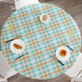Walrus Round Vinyl Fitted Tablecloth with Flannel Backing Elastic Edge Design Table Cover Waterproof Oil-Proof PVC Table Cloth Stain-Resistant Best for 32"-36" Round