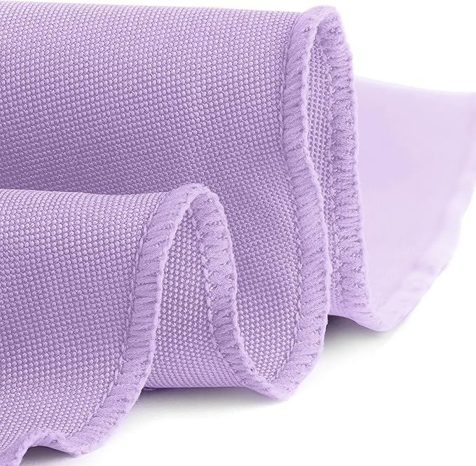 Gee Di Moda Round Tablecloth - 70 Inch Lavender Round Table Cloth for 24 to 48 Inch Round Tables - Heavy Duty Washable Fabric - for Buffet Table, Holiday Party, Dinner, Wedding & Baby Shower
