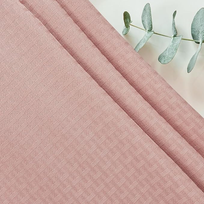 maxmill Weaved Texture Tablecloth Water Resistance Antiwrinkle Spillproof Soft Washable Table Cloth for Dining Room, Buffet Banquet Parties Holiday Dinner, Rectangular 70 x 108 Inch, Pale Blush