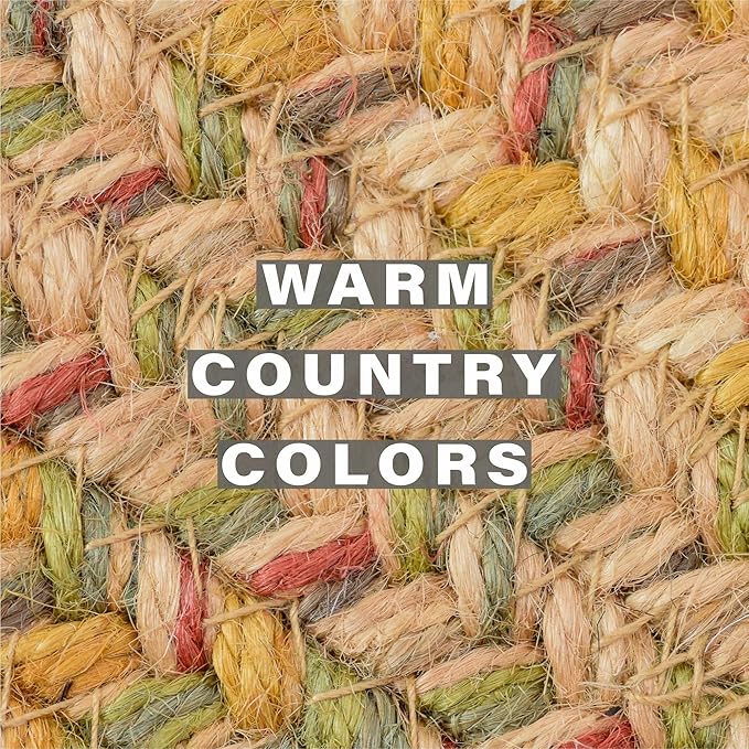 Homespice Harvest Jute Braided Kitchen Trivets for Hot Dishes, Warm Country Decor, Set of 6, Multicolor 8" Round Heat Resistant Mat - Rich Colors, Easy to Clean, Durable and Protects Furniture