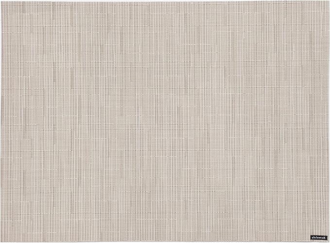 Chilewich Bamboo Placemats Set of 4 - Woven Rectangle Placemats - Reusable, Stain-Resistant, Indoor/Outdoor Tabletop Protection - 19" x 14" - Chino