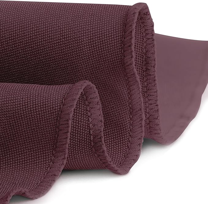 Gee Di Moda Round Tablecloth - 70 Inch Burgundy Round Table Cloth for 24 to 48 Inch Round Tables - Heavy Duty Washable Fabric - for Buffet Table, Holiday Party, Dinner, Wedding & Baby Shower