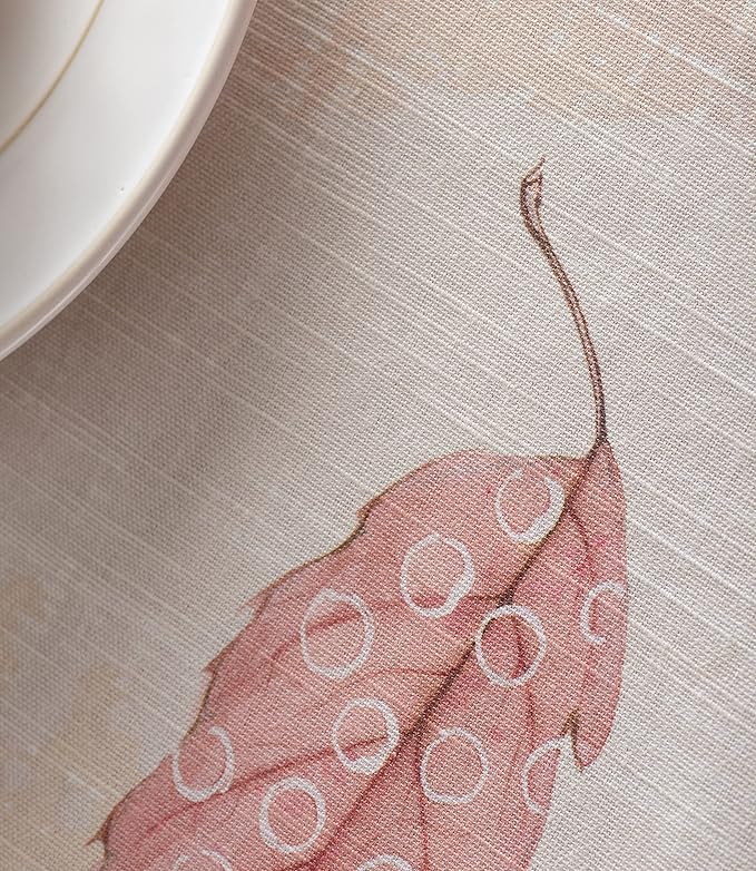 Maison d' Hermine Table Cloth Rectangle Table 100% Cotton 70 x 120 Inches Fall Tablecloth Reusable Everyday Use for Thanksgiving Christmas Decorations Dining Farmhouse Party (Colours of Autumn)