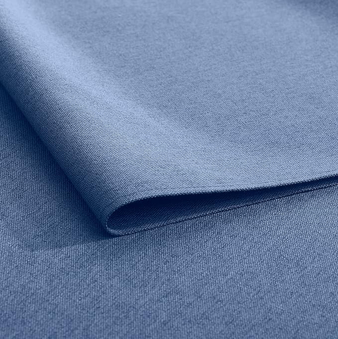 Vintage Blue Table Runner 13x108 Inches Long, Cotton Linen Farmhouse Style Seasonal Dresser Scarf for Kitchen Dining Coffee Table Parties Wedding Home Decor (13” x 108”, Vintage Blue)