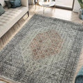 Keen Home Design 5x7 Rug - Machine Washable Area Rug with Non-Slip Backing, Ideal for Living Room, Dining Room, Bedroom - Vintage, Easy Clean, Durable, Low Pile - (5' x 7')