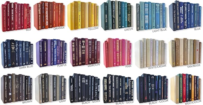 Real Books by Color® (Set of 7, Light Blue) Decorative Bookshelf Home Decor Shelf Styling Photo Prop