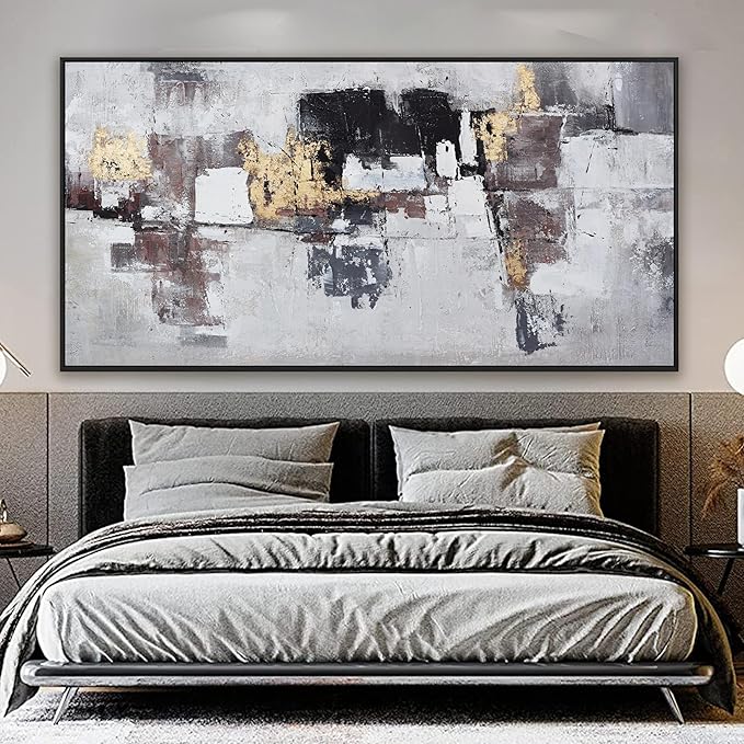 Wall Art Wall Decor Bedroom Pictures Artwork Abstract Wall Art Black And Gold Artwork Large Size Modern Painting Wall Decoration Pictures For Living Room Home Kitchen Office 30x60 Inch