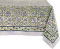 ATOSII Amara 100% Cotton Rectangle Fall Tablecloth, Handblock Floral Linen Table Cloth for Kitchen Dining Table I Parties Weddings Christmas I Fall Home Decor 60 X 108 Inches I 8 Seater