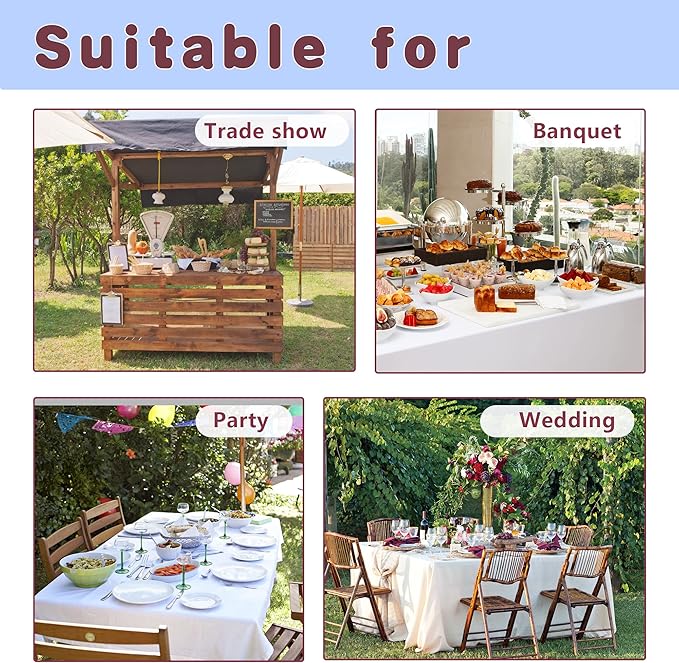 HolidayIdeas 2 Pack Fitted Table Clothes - 48 x 24 Inch - Royal Blue Rectangle Tablecloths for 4 Foot Tables, Polyester Fabric Tablecloth for Trade Show, Craft Show, Party, Birthday